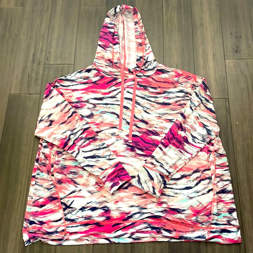 Jones New York Watercolor Hoodie Jersey material Size 2X